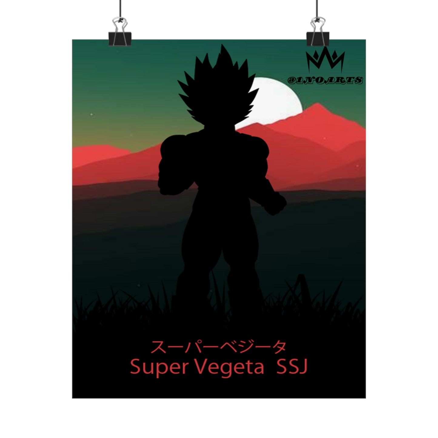 Vegeta (Super) Super Saiyan  Minimalist Poster #1 - Collective Prints