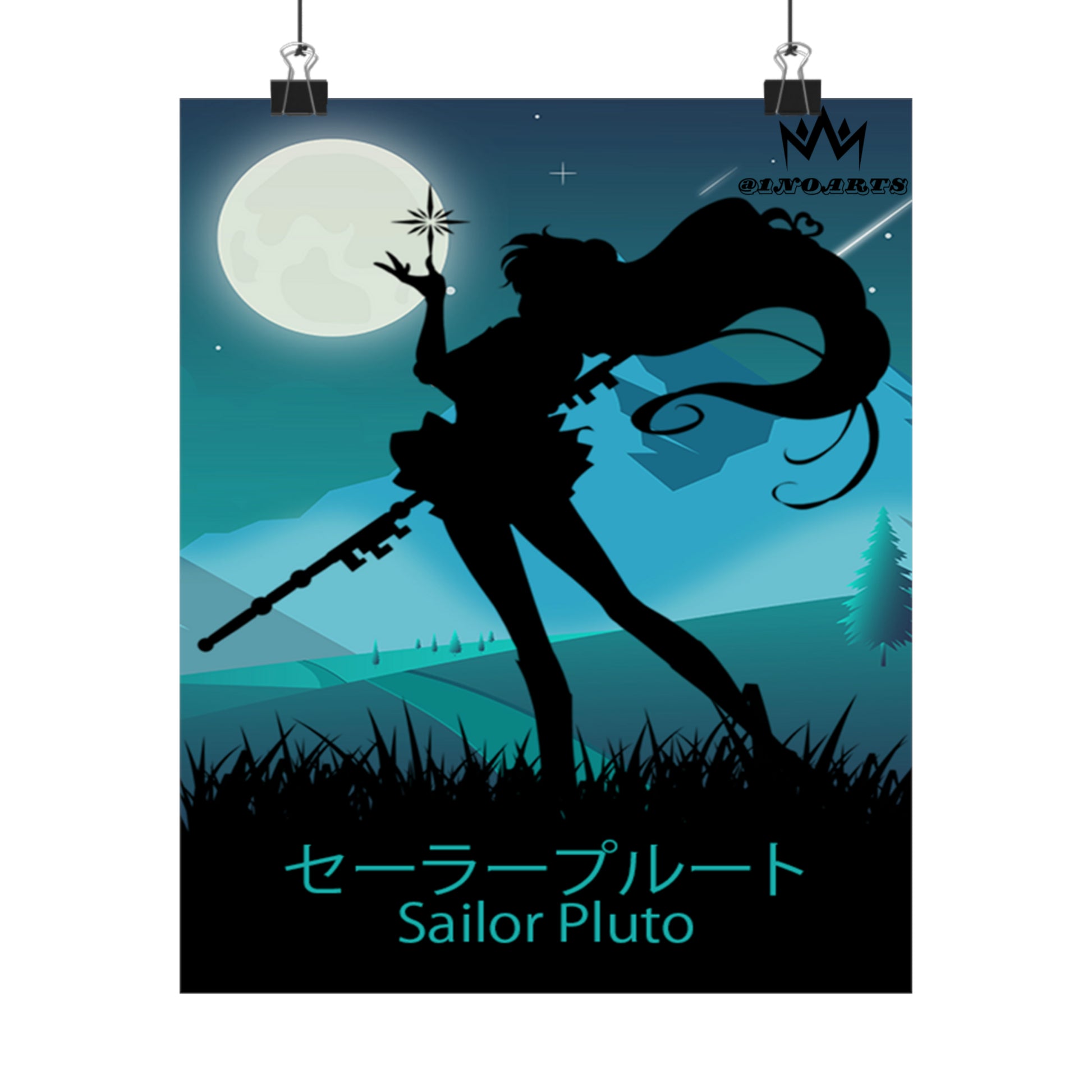 Sailor Pluto Minimalist Poster #1 - Collective Prints