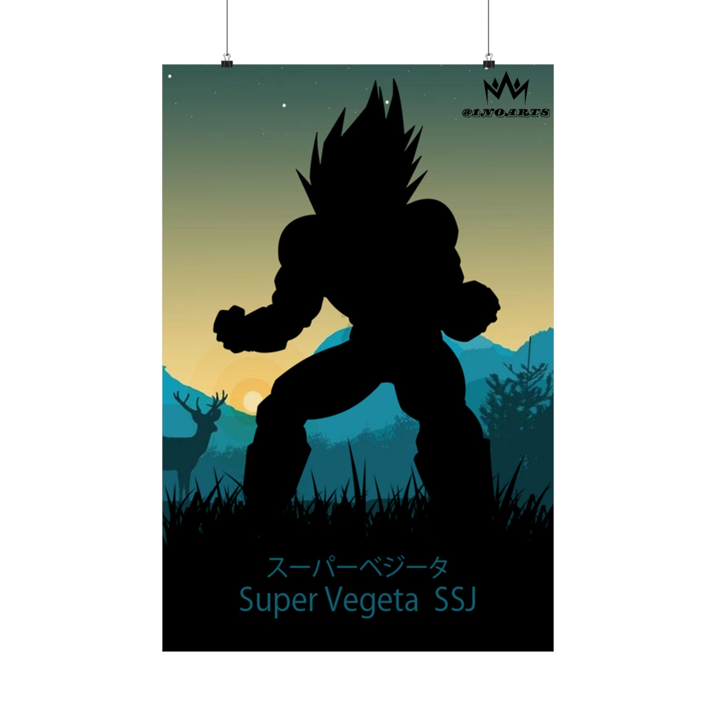 Vegeta (Super) Super Saiyan Minimalist Poster #2 - Collective Prints