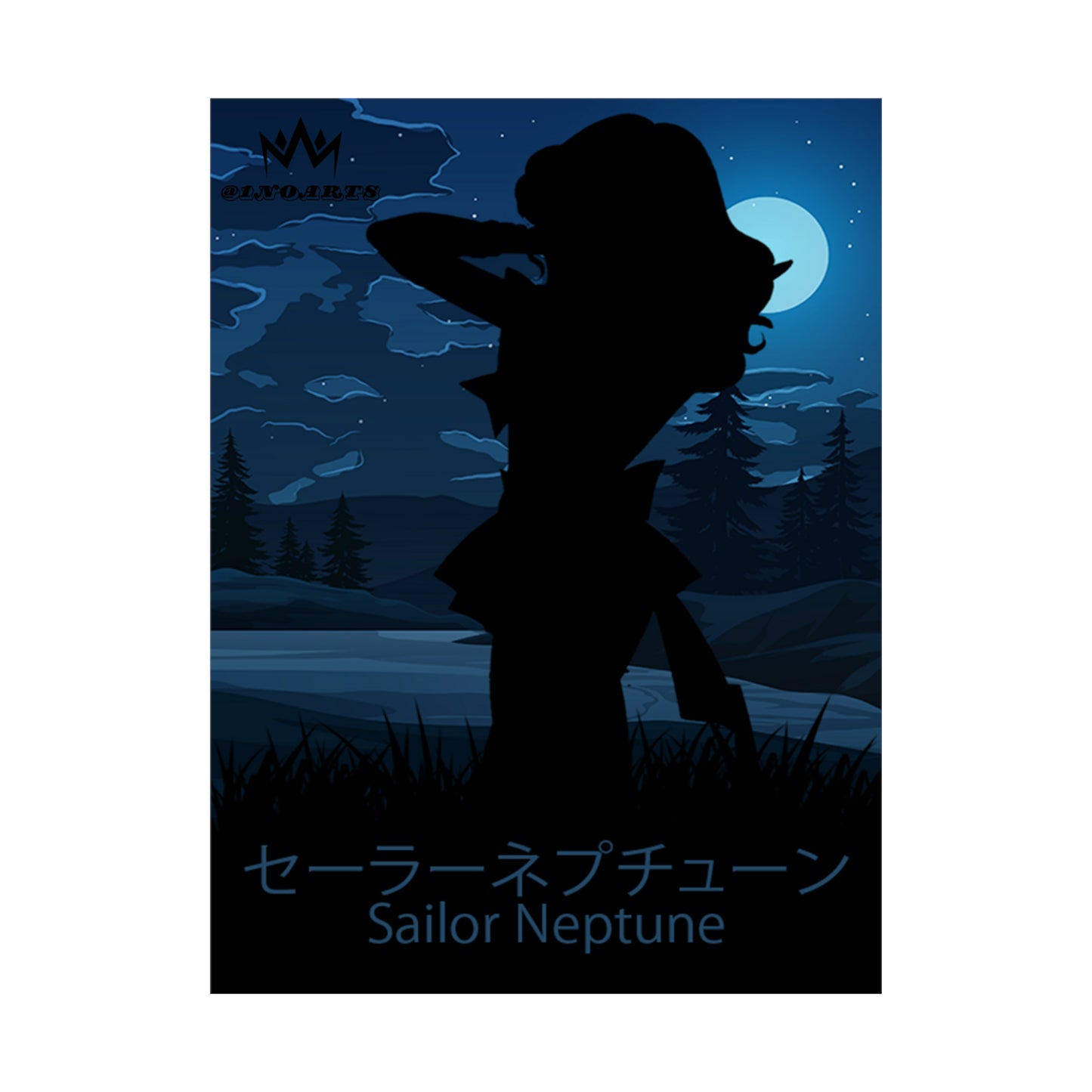 Sailor Neptune Minimalist Poster #2 - Collective Prints