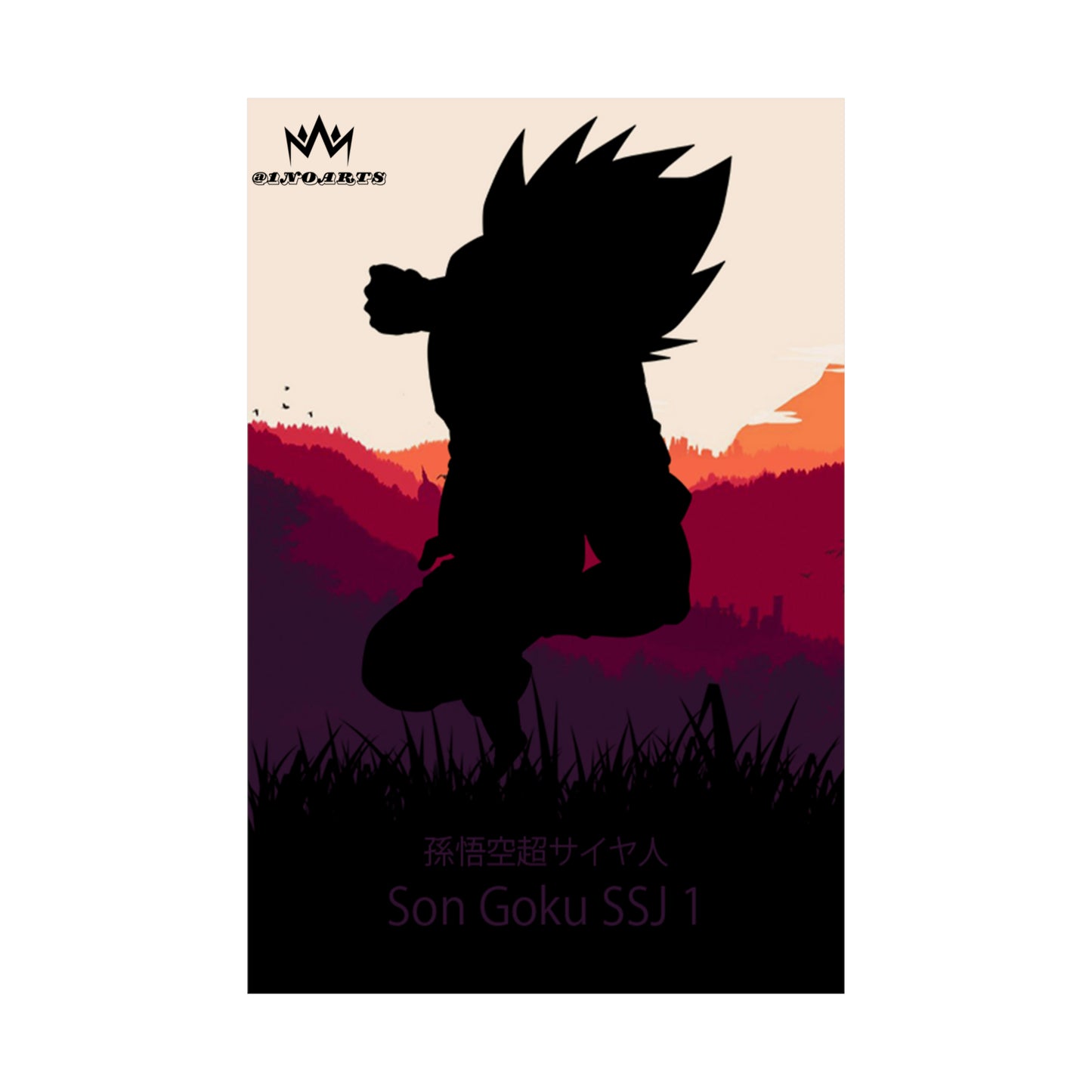 Son Goku Super Saiyan 1 Minimalist Poster #3 - Collective Prints