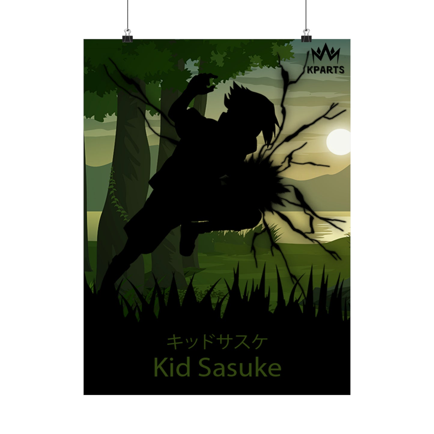 Sasuke Uchiha (Kid) Minimalist Poster #12 - Collective Prints