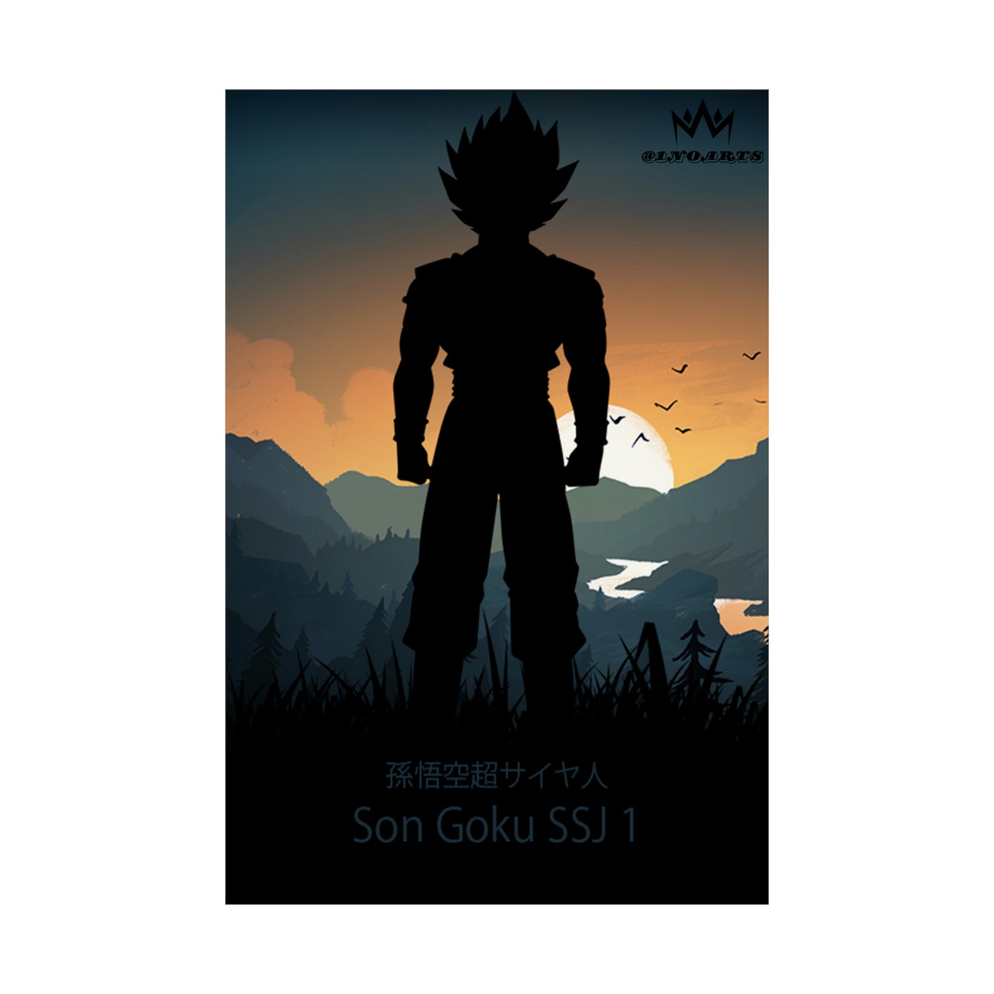 Son Goku Super Saiyan 1 Minimalist Poster #4 - Collective Prints