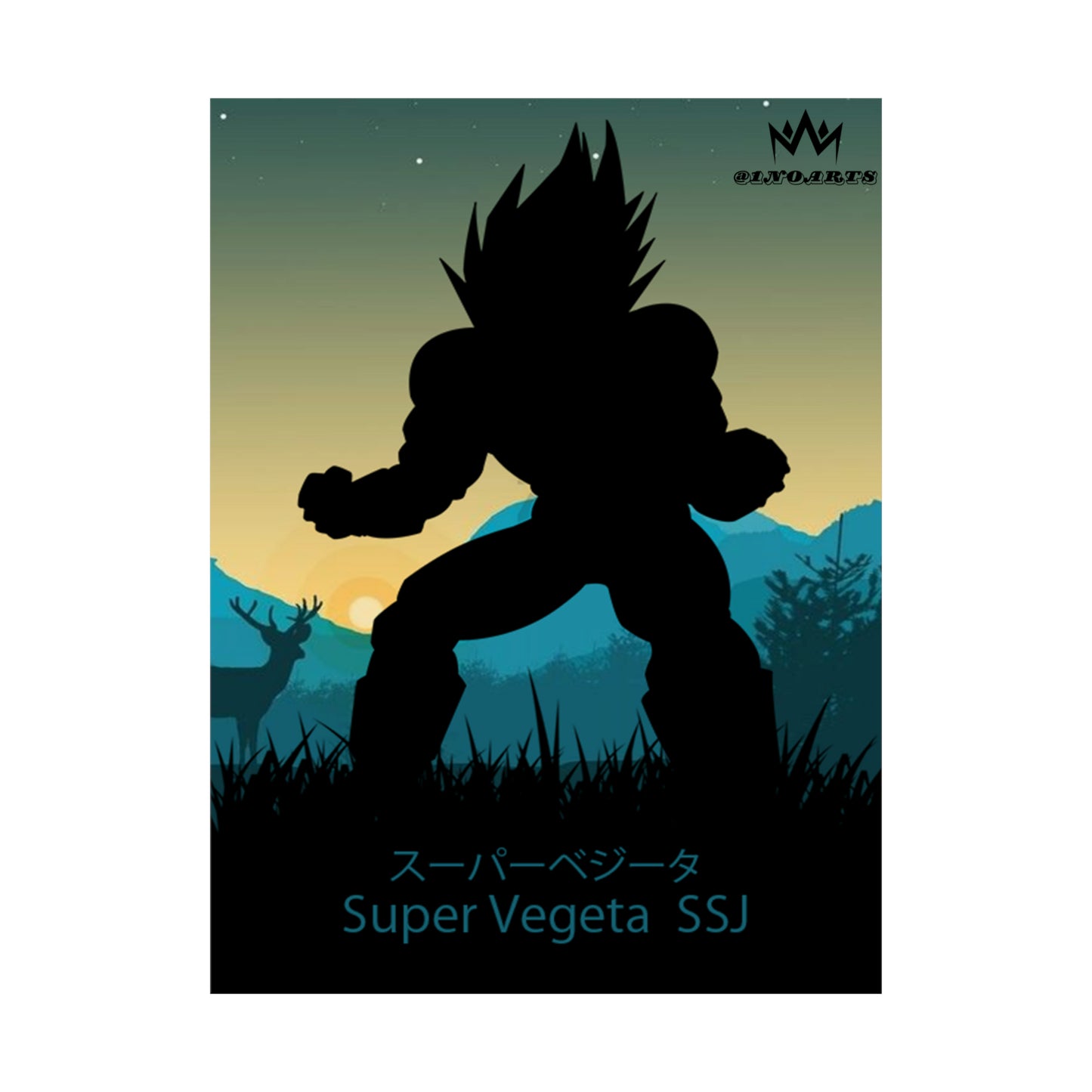 Vegeta (Super) Super Saiyan Minimalist Poster #2 - Collective Prints