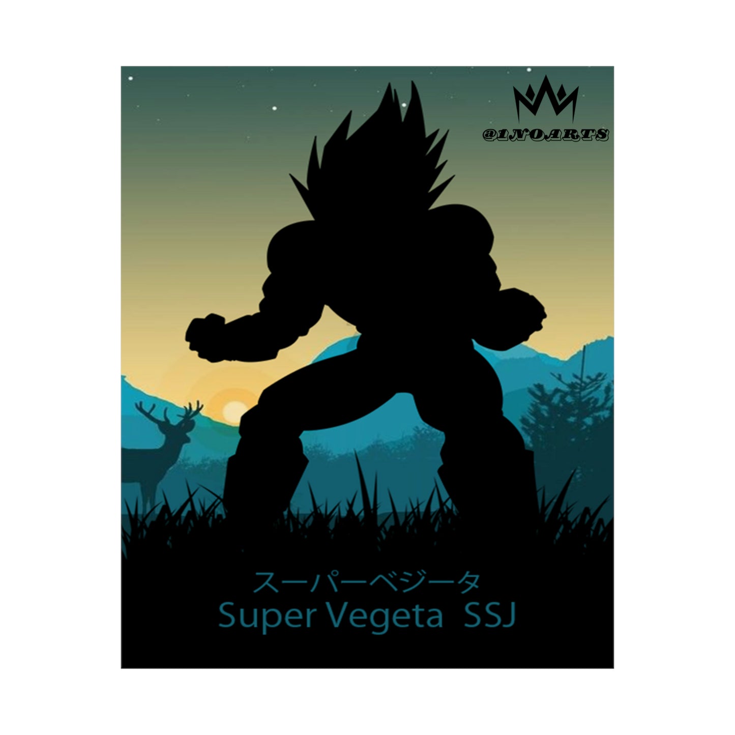 Vegeta (Super) Super Saiyan Minimalist Poster #2 - Collective Prints